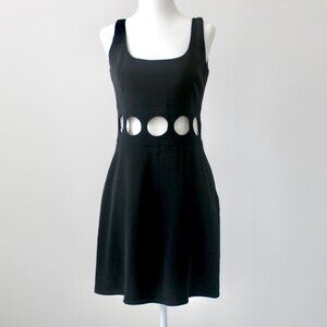 Niteline Della Roufogali Vintage Black Cutout Sleeveless Mini Dress 4